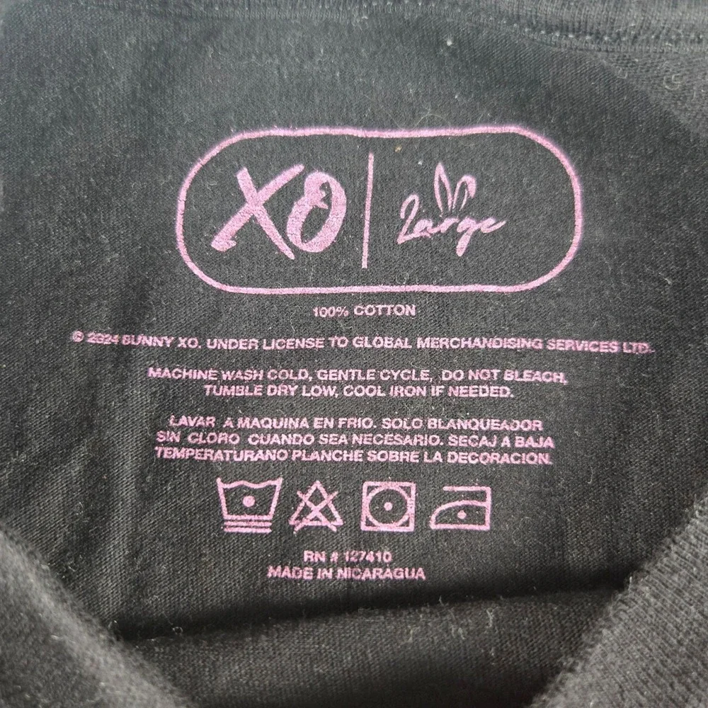 Jelly Roll Bunny XO The Beautifully‎ Broken Tour 2024 Black T-Shirt Size Large